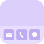 simple pastel color (lavender) android application logo